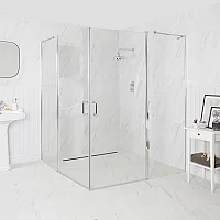 Milano Langley Traditional Hinged Double Door Corner Wet Room Shower Enclosure 1600mm x 1160mm