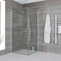 Milano Portland Hinged Double Door Corner Wet Room Shower Enclosure 760mm x 760mm