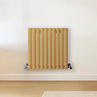 Milano Aruba Horizontal Designer Radiator Double Panel 600mm x 590mm Autumn Yellow