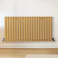 Milano Aruba Horizontal Designer Radiator Double Panel 600mm x 1180mm Autumn Yellow