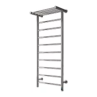 Reina Maira Stainless Steel Dry Electric Heated Towel Rail with Heated Shelf 1190mm x 500mm Chrome
