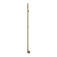 Reina Ines Stainless Steel Dry Electric Heated Towel Rail 1500mm x 22mm Brushed Brass