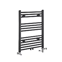 Milano Neva Dual Fuel Anthracite Heated Towel Rail 803mm x 500mm