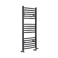 Milano Artle Dual Fuel Anthracite Curved Heated Towel Rail 1200mm x 500mm