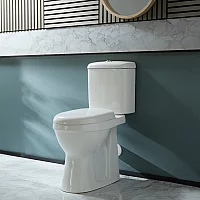 Milano Select White Modern High Rise Disabled Doc M WC Toilet and Cistern