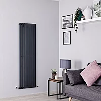 Milano Capri Anthracite Flat Panel Vertical Designer Radiator 1600mm x 472mm Single Panel
