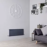 Milano Aruba Horizontal Designer Radiator Single Panel 400mm x 1000mm Anthracite