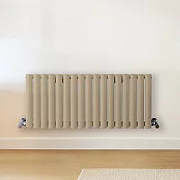 Milano Aruba Horizontal Designer Radiator Double Panel 400mm x 1000mm Elk Brown