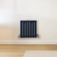 Milano Aruba Horizontal Designer Radiator Double Panel 400mm x 413mm Regal Blue