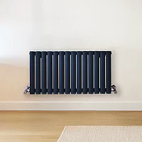 Milano Aruba Horizontal Designer Radiator Double Panel 400mm x 826mm Regal Blue