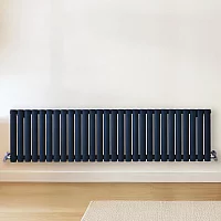 Milano Aruba Horizontal Designer Radiator Double Panel 400mm x 1652mm Regal Blue