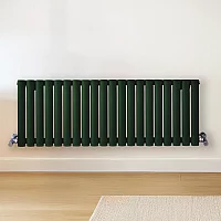 Milano Aruba Horizontal Designer Radiator Double Panel 400mm x 1180mm Evergreen