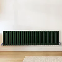 Milano Aruba Horizontal Designer Radiator Double Panel 400mm x 1652mm Evergreen