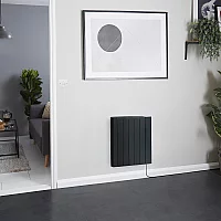 ECOSO Torr Black Dry Heat 900W PlugIn Smart Electric Heater 533mm x 595mm