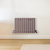 Milano Aruba Horizontal Designer Radiator Double Panel 400mm x 590mm Dahlia Purple