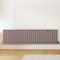 Milano Aruba Horizontal Designer Radiator Double Panel 400mm x 1652mm Dahlia Purple