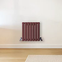 Milano Aruba Horizontal Designer Radiator Double Panel 400mm x 413mm Booth Red