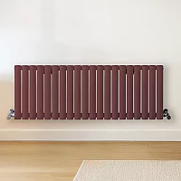 Milano Aruba Horizontal Designer Radiator Double Panel 400mm x 1180mm Booth Red