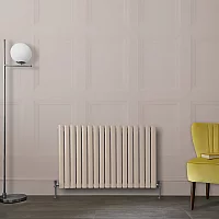 Milano Aruba Horizontal Designer Radiator Double Panel 635mm x 1000mm Rose Petal Pink