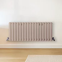 Milano Aruba Horizontal Designer Radiator Double Panel 400mm x 1000mm Rose Petal Pink