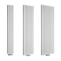Milano Aruba Flow Vertical Designer Radiator Double Panel White