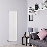 Milano Capri White Flat Panel Vertical Designer Radiator 1600mm x 472mm Single Panel