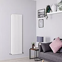 Milano Capri White Flat Panel Vertical Designer Radiator 1600mm x 472mm Double Panel