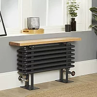 Milano Windsor Bench Anthracite Horizontal Traditional Column Radiator with Seat 480mm x 850mm