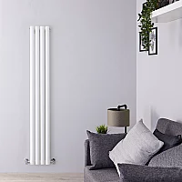 Milano Aruba Vertical Designer Radiator Single Panel 1600mm x 236mm White