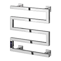 Reina Vispa Stainless Steel Dry Electric Heated Towel Rail 510mm x 500mm Polished Stainless Steel