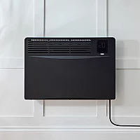 ECOSO Elio Black 1500W Smart Electric Convector Panel Heater 420mm x 615mm
