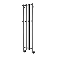 Reina Solara Stainless Steel Dry Electric Heated Towel Rail 1500mm x 400mm Brushed Gun Metal