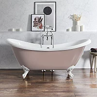 Milano Legend Traditional DoubleEnded Freestanding Slipper Bath 1750mm x 730mm Choice of Colours and Feet Finish