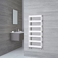 Milano Passo Aluminium White Designer Heated Towel Rail 1190mm x 500mm