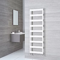 Milano Passo Aluminium White Heated Towel Rail 1590mm x 500mm