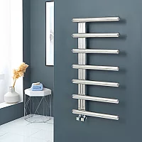 Milano Ivor Mirror Polished Designer Heated Towel Rail 1000mm x 500mm