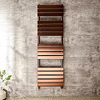Milano Lustro Designer Brushed Copper Flat Panel Heated Towel Rail 1600mm x 500mm