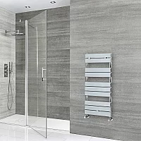 Milano Lustro Chrome Flat Panel Designer Heated Towel Rail 1000mm x 450mm