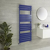 Milano Lustro Designer Deep Sea Blue Flat Panel Heated Towel Rail 1500mm x 600mm