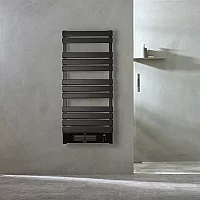 ECOSO Linus Black Smart WiFi Electric Heated Towel Rail with Fan 1247mm x 555mm
