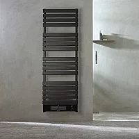 ECOSO Linus Black Smart WiFi Electric Heated Towel Rail with Fan 1634mm x 555mm