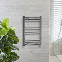 Milano Ive Pewter Straight Heated Towel Rail 800mm x 500mm