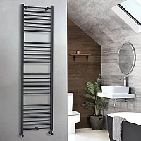 Milano Artle Anthracite Straight Heated Towel Rail 1800mm x 500mm