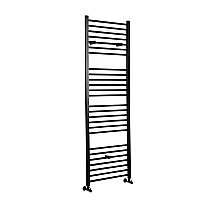 Milano Nero Matt Black Straight Heated Towel Rail 1800mm x 500mm