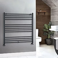 Milano Artle Anthracite Straight Heated Towel Rail 1000mm x 1000mm