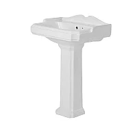 Milano Windsor Traditional 2 TapHole Basin with Full Pedestal 590mm