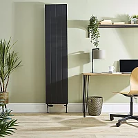 Milano Alora Black Vertical Flat Panel Type 20 Convector Radiator 1800mm x 400mm