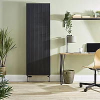 Milano Alora Black Vertical Flat Panel Type 20 Convector Radiator 1800mm x 600mm