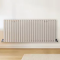 Milano Aruba Horizontal Designer Radiator Double Panel 600mm x 1416mm Pearl White