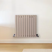 Milano Aruba Horizontal Designer Radiator Double Panel 600mm x 590mm Rose Petal Pink